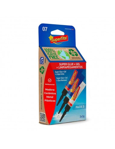 Kit instantáneo + gel + limpiador blister 3 x 3 g