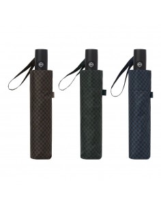 Paraguas mini apertura y cierre automatico 7 varillas ø94cm pongee puño negro recto clima colores / modelos surtidos