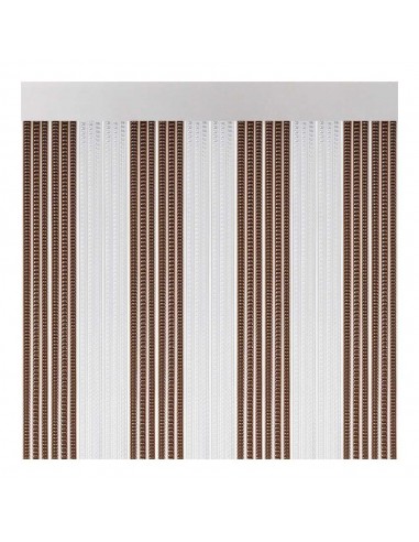 Cortina para puerta modelo lisboa color marrón-cristal 90 x 210 cm