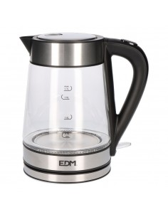 Hervidor de agua de cristal + acero inoxidable 1850 - 2200 w 1,7 l