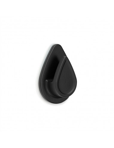 Colgador resistente al agua modelo gota negro mate (blister)