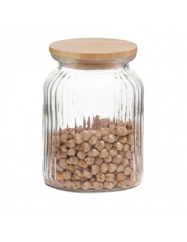 Bote de cocina de vidrio + bambú 1000 ml