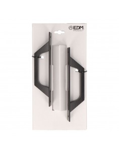 Asa recta con placa, modelo 6804, de aluminio con acabado negro, 200 x 25 mm, 2 uds, blister