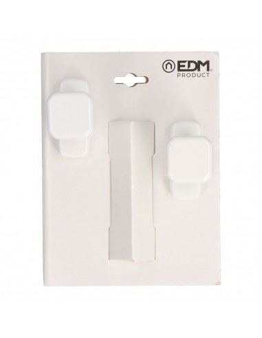 Juego de pomo recuperable, modelo 6807, de aluminio con acabado blanco, 37 x 83 x 69 mm, blister