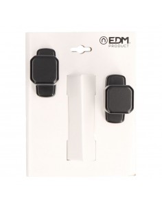 Juego de pomo recuperable, modelo 6807, de aluminio con acabado negro, 37 x 83 x 69 mm, blister