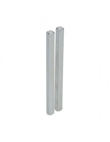 Cuadradillo de acero zincado cdd01 6 x 90 mm, 2 uds