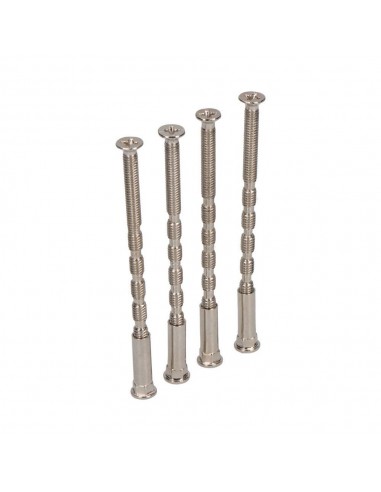Tornillo pasante multicorte trn02 níquel satinado, m4 x 75 mm, 4 uds
