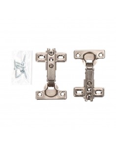 Bisagra cazoleta, recta, modelo bc01, de acero con acabado zincado, 26 mm, 2 uds, blister