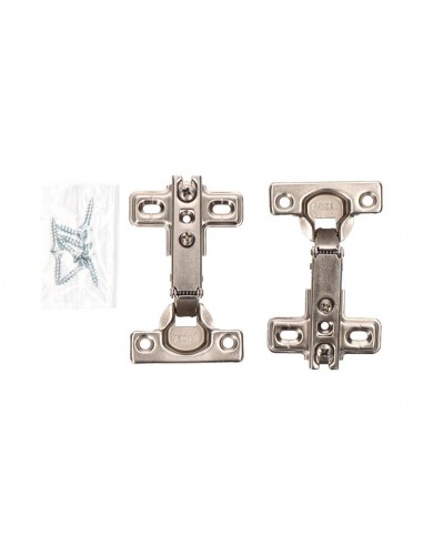 Bisagra cazoleta, recta, modelo bc01, de acero con acabado zincado, 26 mm, 2 uds, blister
