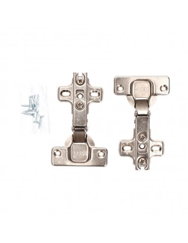 Bisagra cazoleta, recta, modelo bc02, de acero con acabado zincado, 35 mm, 2 uds, blister
