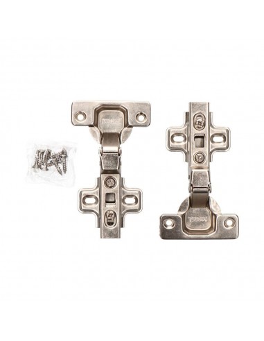 Bisagra cazoleta clip, acodada, modelo bc03, de acero con acabado zincado, 35 mm, 2 uds, blister