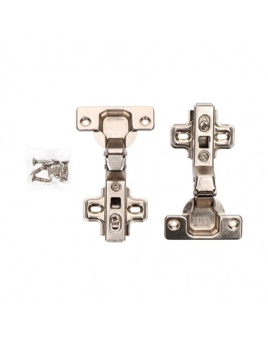 Bisagra cazoleta clip, super acodada, modelo bc03, de acero con acabado zincado, 35 mm, 2 uds, blister