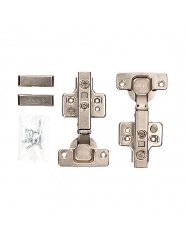 Bisagra cazoleta pistón, recta, modelo bc05, de acero con acabado zincado, 35 mm, 2 uds, blister