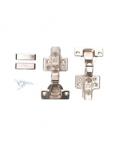 Bisagra cazoleta pistón, super acodada, modelo bc05, de acero con acabado zincado, 35 mm, 2 uds, blister