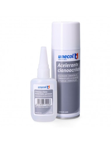 Kit acelerante cianocrilato 50 g + aeros 200 ml