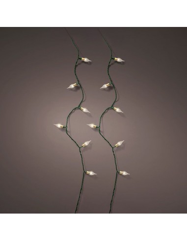 Guirnalda led vintage blanco cálido con 8 funciones centelleante para interior 1119 cm