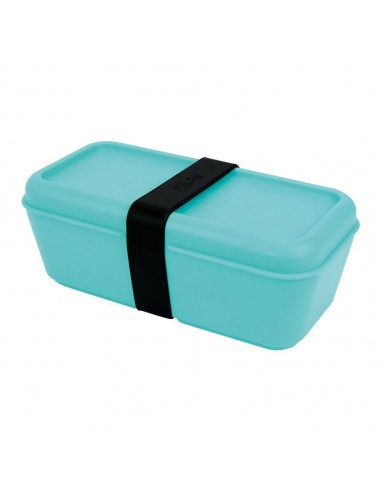 Recipiente para alimentos rectangular turquesa 0,75 l