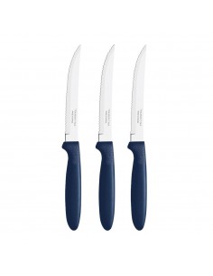 Cuchillos de asado ipanema azul 21,3 cm 3 uds