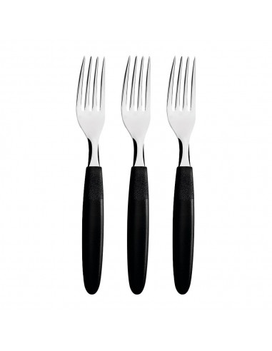 Tenedor de mesa ipanema negro 19,1 cm 3 uds