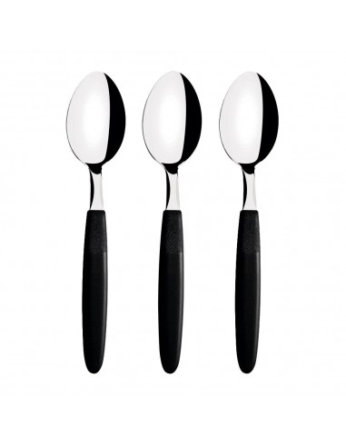 Cuchara de mesa ipanema negro 19 cm 3 uds