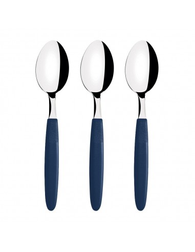 Cuchara de mesa ipanema azul 19 cm 3 uds