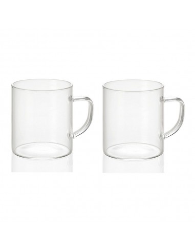 Tazas de vidrio 300 ml ø7,5 x 8,5 cm, 2 uds