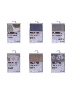 Mantel de hule ribeteado redondo modelos variados ø140 cm