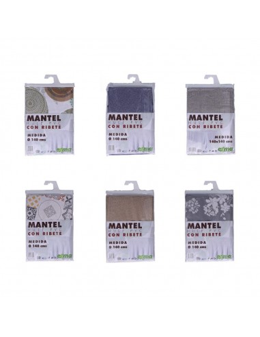 Mantel de hule ribeteado redondo modelos variados ø140 cm