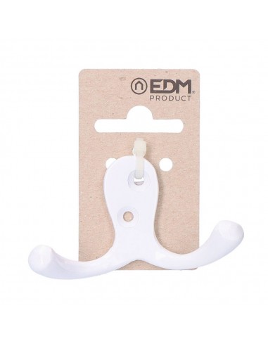 Colgador doble de aluminio blanco