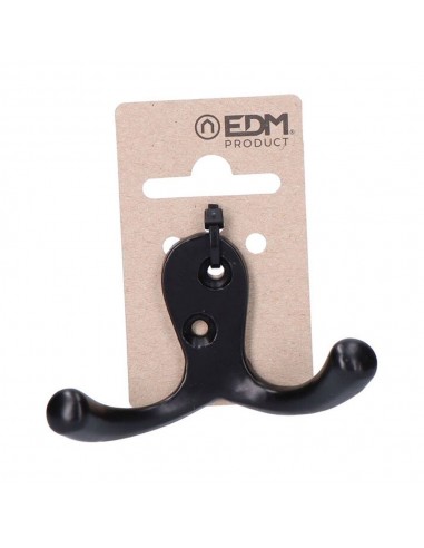 Colgador doble de aluminio negro