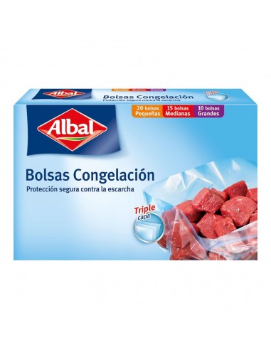Bolsas congelación 3 tamaños 45 uds