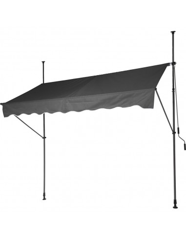Toldo ajustable color gris 2,50 x 1,20 m