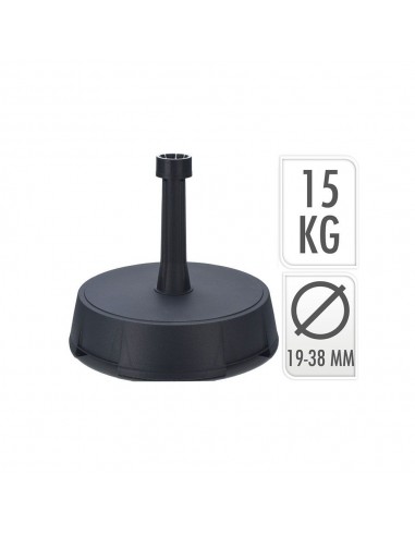 Base de parasol 15 kg antracita ø19 - 38 mm
