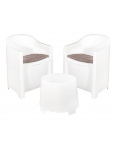 Conjunto jardín 3 piezas blanco