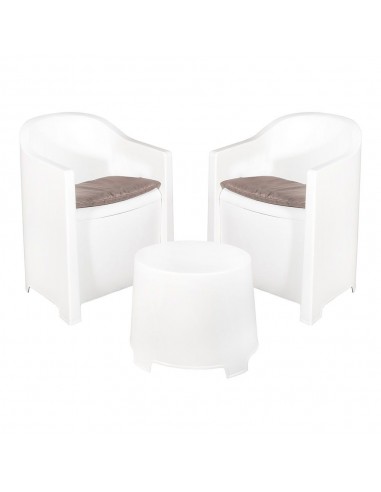 Conjunto jardín 3 piezas blanco
