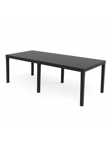Mesa extensible indo color antracita para exterior 90 x 150 - 220 x 72 cm