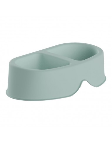 Comedero doble de capacidad 0,5 y 0,5 l color menta