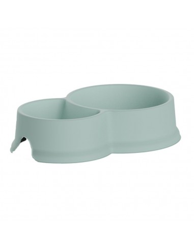 Comedero doble de capacidad 0,3 y 0,65 l color menta