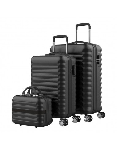 Set de maletas 3 piezas negro upfly 53cm,63c y,31cm 1200497 numada