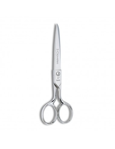 Tijera costura castellana 6" b 3 claveles
