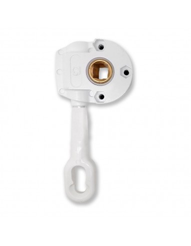 Máquina enrollar toldo, especial gancho largo, modelo tld05, de zamak con acabado blanco, 77 x 35 x 175 mm, blister