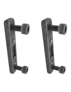 Regletas pletina para perfil de toldo, modelo tld25, de zamak con acabado natural, 65 x 14,5 x 6 mm, 2 uds
