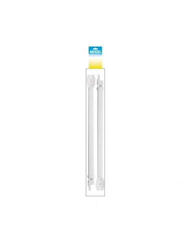 Brazos para toldo, modelo stor tld10, de aluminio con acabado blanco, 45 x 130 x 500 mm, blister