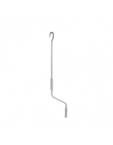Manivela toldo, modelo tld06, de acero con acabado blanco, 1200 mm