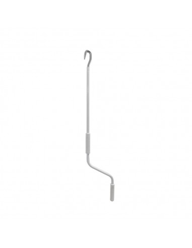 Manivela toldo, modelo tld06, de acero con acabado blanco, 1500 mm