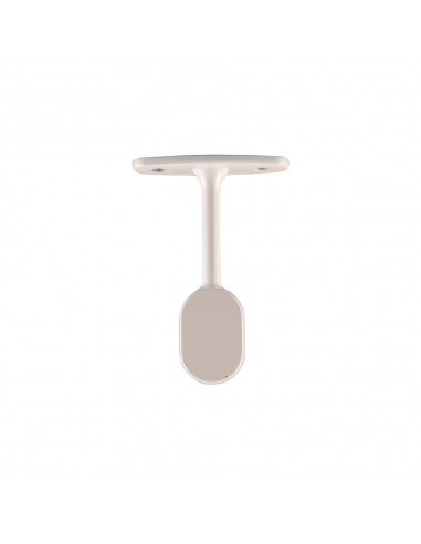 Soporte para barra armario ovalada, terminal, de metal con acabado blanco, 25 x 15 mm, 2 uds, blister