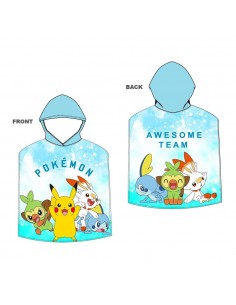 Poncho de playa infantil 55 x 110 cm pokemon