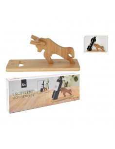 Expositor de botella de bambu 30 x 10 x 13 cm