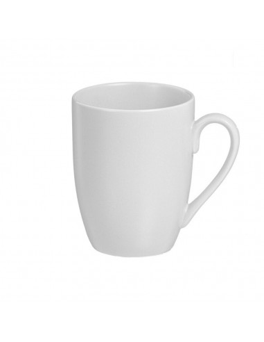 Tazas porcelana mate blanco 350 ml, 6 uds