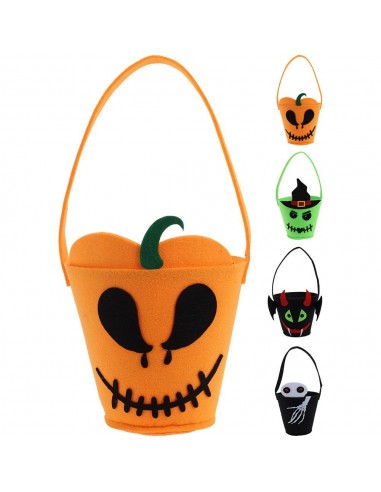 Cesta de goma eva para recoger caramelos halloween, 4 modelos